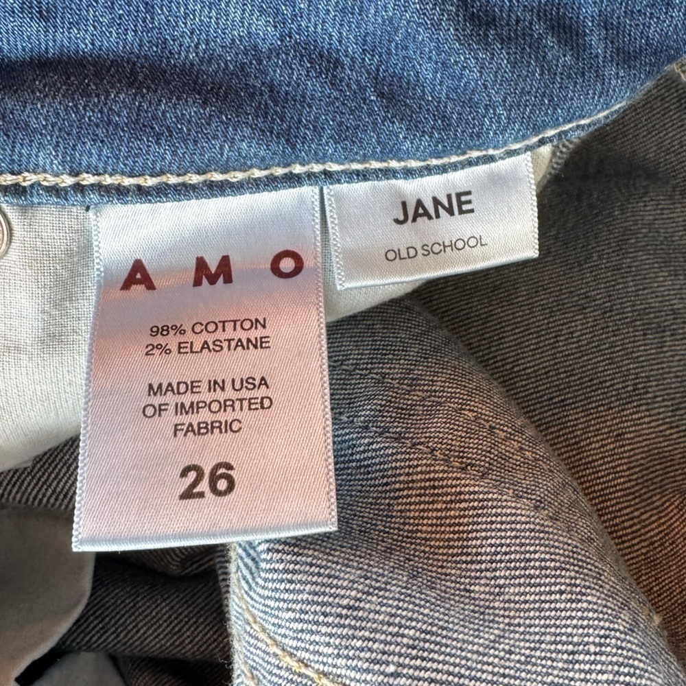 AMO Jane Old School Jeans Flare Wide Leg Y2K Medium Wash Size 26 NWOT - Picture 6 of 7